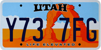 UT license plate Y737FG