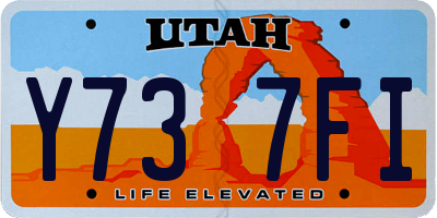 UT license plate Y737FI