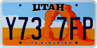 UT license plate Y737FP