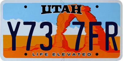 UT license plate Y737FR