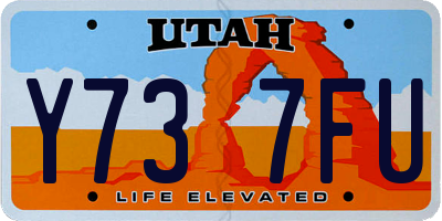 UT license plate Y737FU