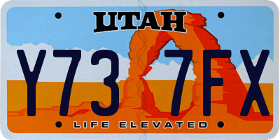 UT license plate Y737FX