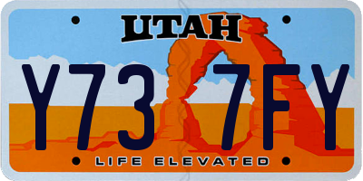 UT license plate Y737FY