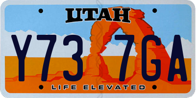 UT license plate Y737GA