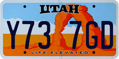 UT license plate Y737GD
