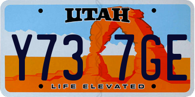 UT license plate Y737GE