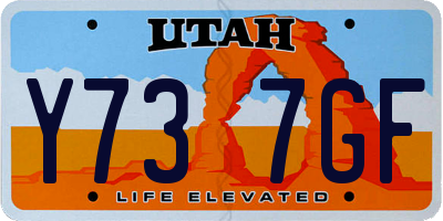 UT license plate Y737GF