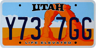 UT license plate Y737GG