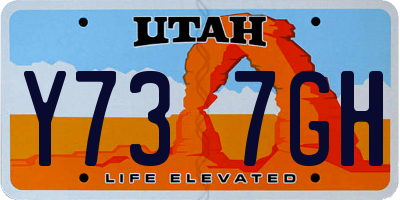 UT license plate Y737GH