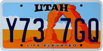 UT license plate Y737GQ