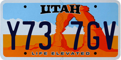 UT license plate Y737GV