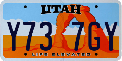 UT license plate Y737GY