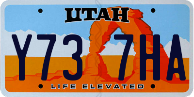 UT license plate Y737HA