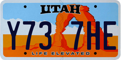 UT license plate Y737HE