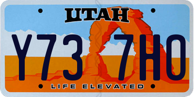 UT license plate Y737HO
