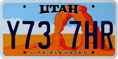 UT license plate Y737HR