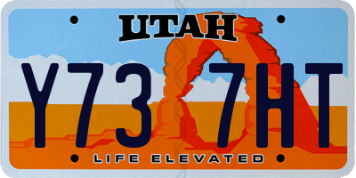 UT license plate Y737HT
