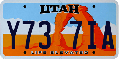 UT license plate Y737IA