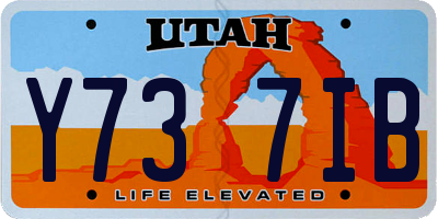 UT license plate Y737IB