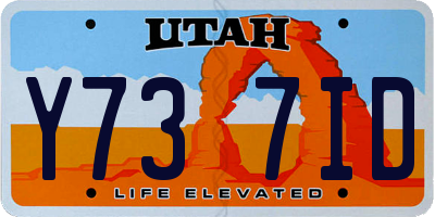 UT license plate Y737ID