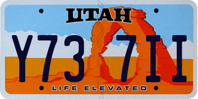 UT license plate Y737II