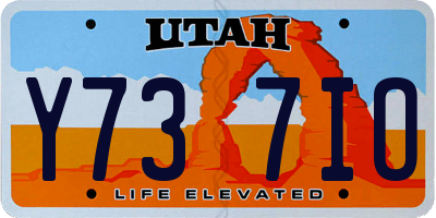 UT license plate Y737IO