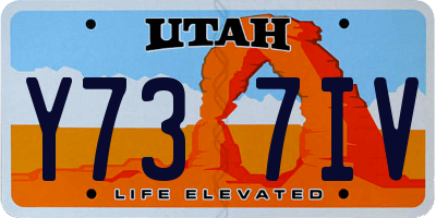 UT license plate Y737IV