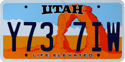 UT license plate Y737IW