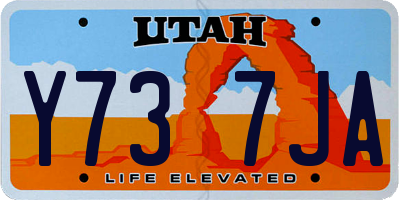 UT license plate Y737JA