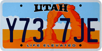 UT license plate Y737JE