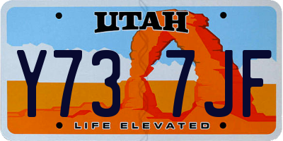 UT license plate Y737JF
