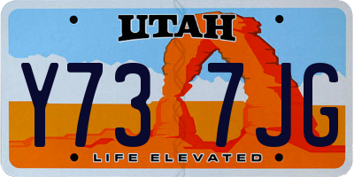UT license plate Y737JG
