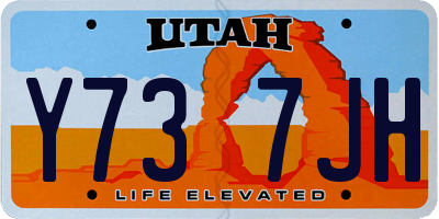 UT license plate Y737JH