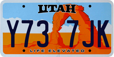UT license plate Y737JK