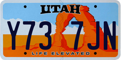 UT license plate Y737JN