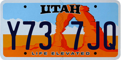 UT license plate Y737JQ