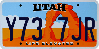 UT license plate Y737JR