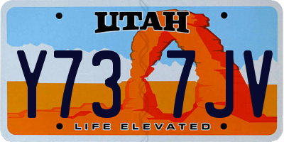 UT license plate Y737JV