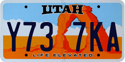 UT license plate Y737KA