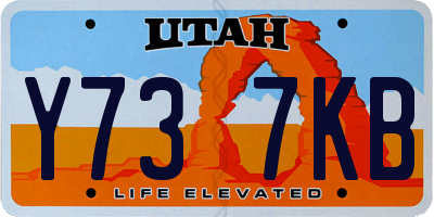 UT license plate Y737KB