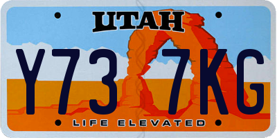 UT license plate Y737KG