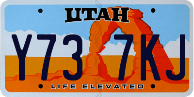 UT license plate Y737KJ