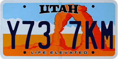 UT license plate Y737KM