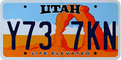 UT license plate Y737KN