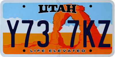 UT license plate Y737KZ