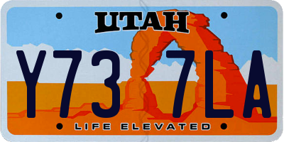 UT license plate Y737LA