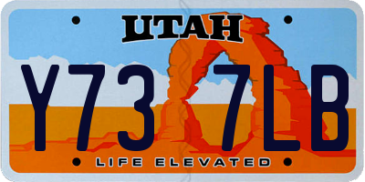 UT license plate Y737LB