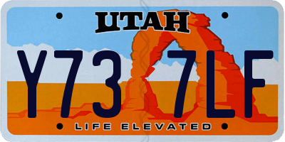 UT license plate Y737LF