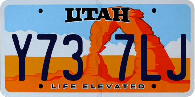 UT license plate Y737LJ