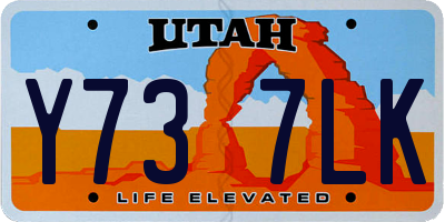 UT license plate Y737LK